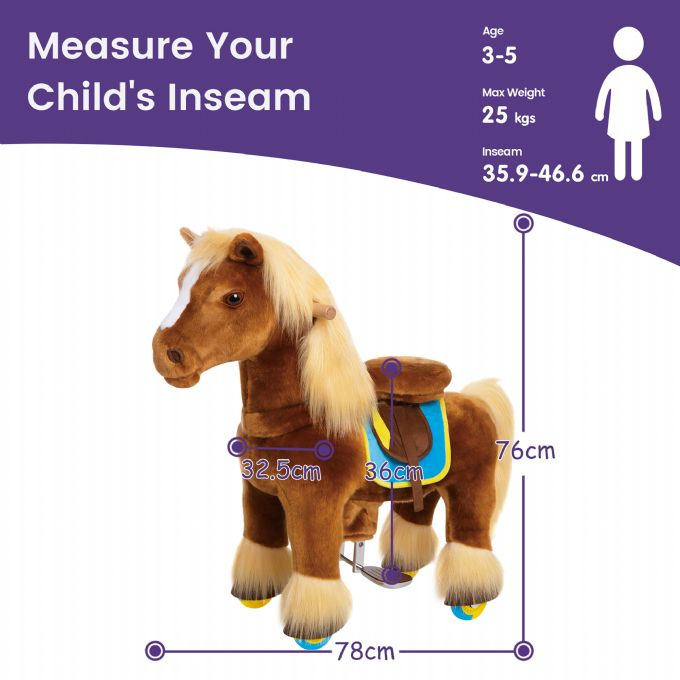 Ride-on brun hest version 2
