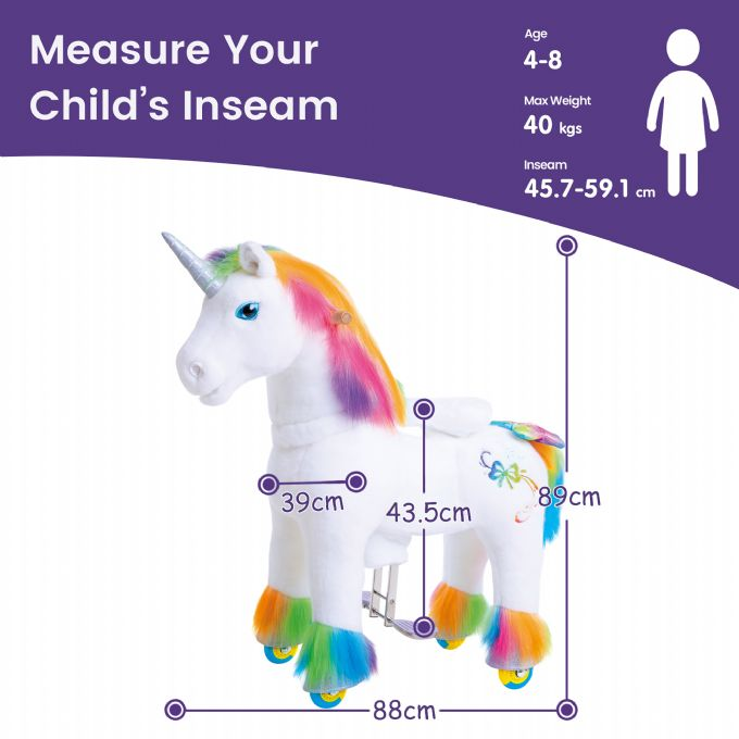Ride-on Rainbow enhj�rning version 2