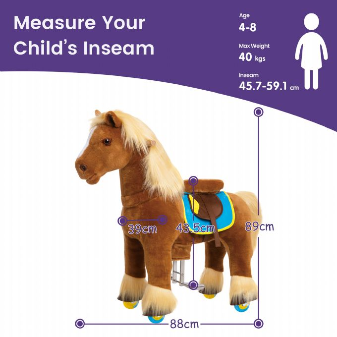 Ride-on brun hest version 2