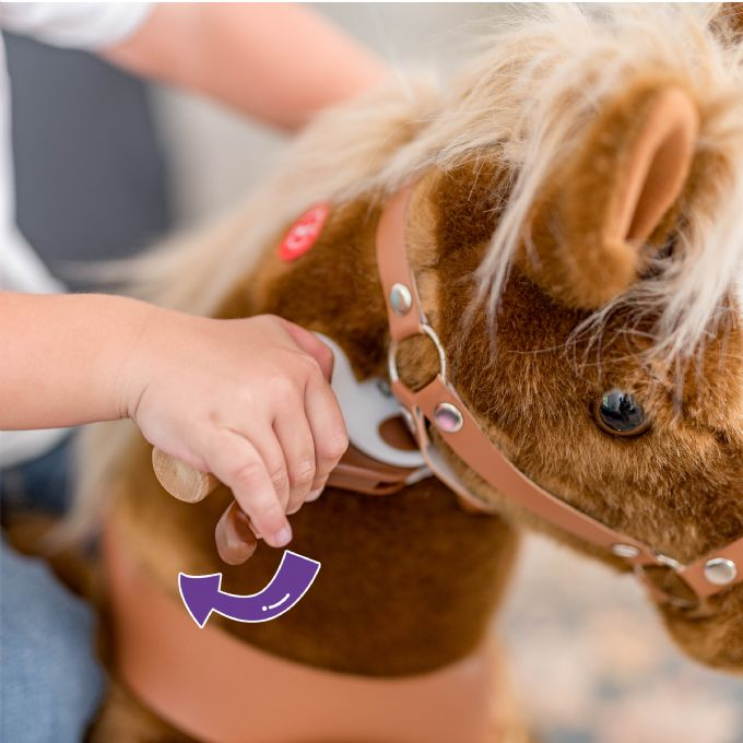 Ride-on brun hest med hvid hove version 5