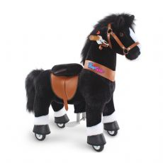 Ride-on Musta hevonen valkoisilla kavioilla