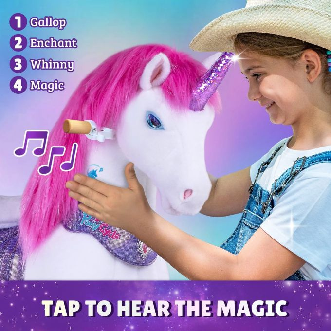 Ride-on hest Pink enhj�rning version 4