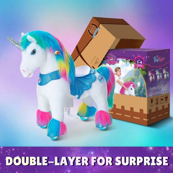 Ride-on hest Rainbow enhj�rning version 5