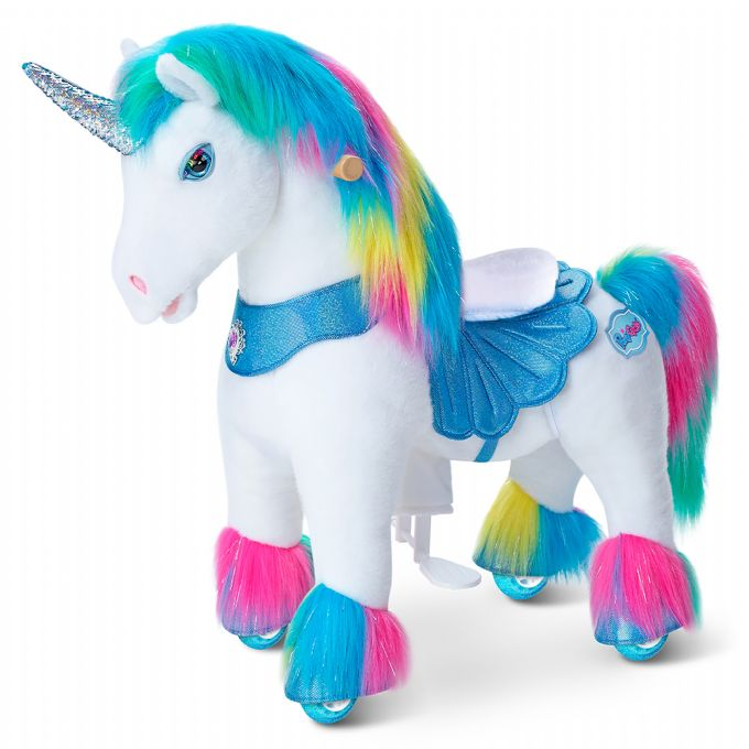 Ride-on hest Rainbow enhj�rning version 1