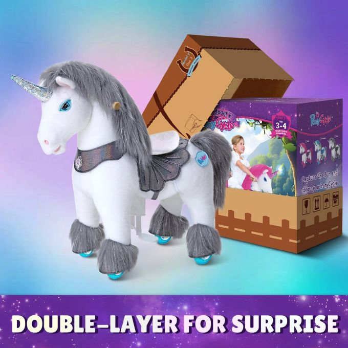 Ride-on hest Grey enhj�rning version 11