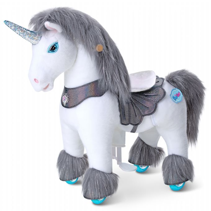 Ride-on hest Grey enhj�rning version 1