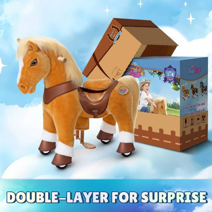 Ride-on hest Light brown horse version 5