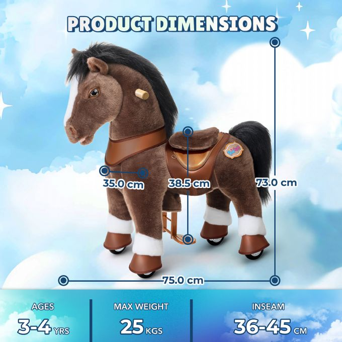 Ride-on Chocoladebrun hest version 2