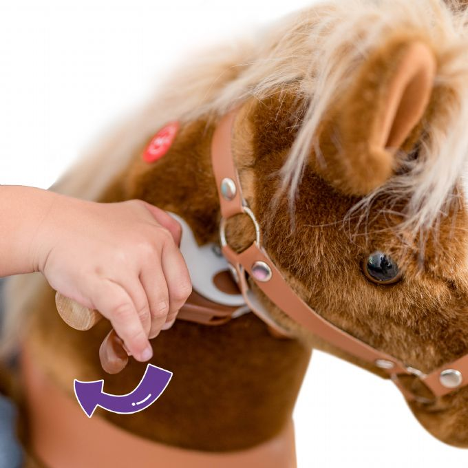 Ride-on Brun hest med hvid hove version 5