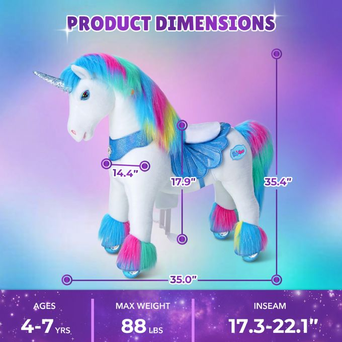 Ride-on Rainbow enhj�rning version 2