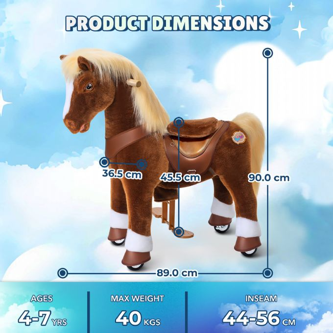 Ride-on brun hest version 2