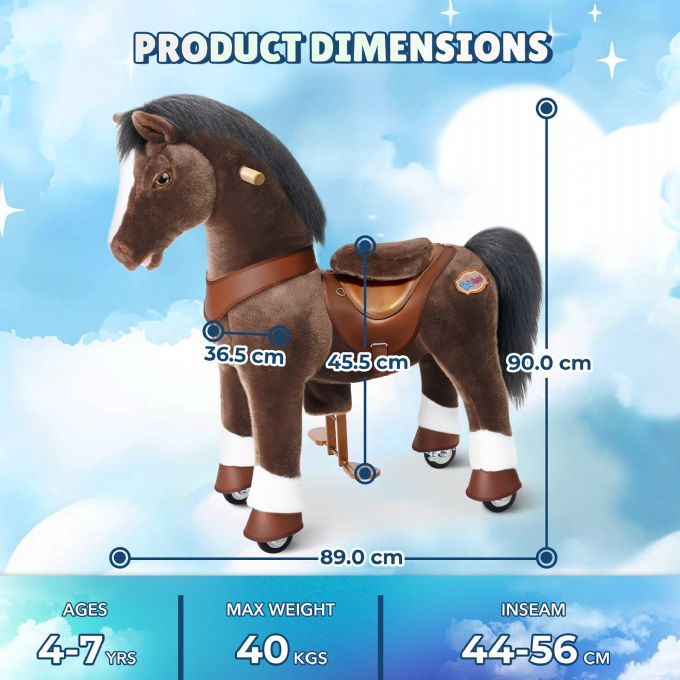 Ride-on Chocoladebrun hest version 2