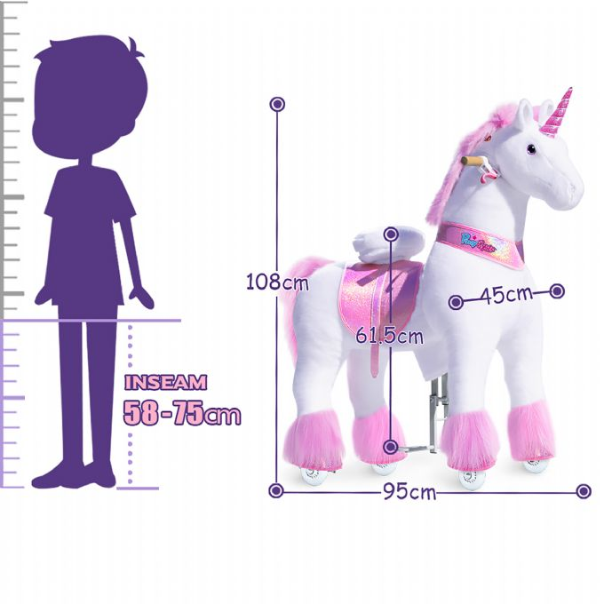 Ride-on hest Lyser�d Enhj�rning version 3