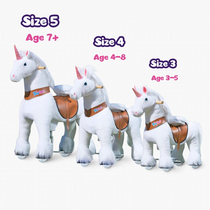 Ride-on hest Hvid Enhj�rning version 6