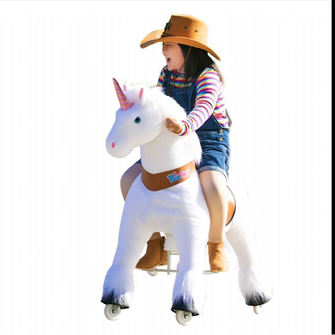 Ride-on hest Hvid Enhj�rning version 7