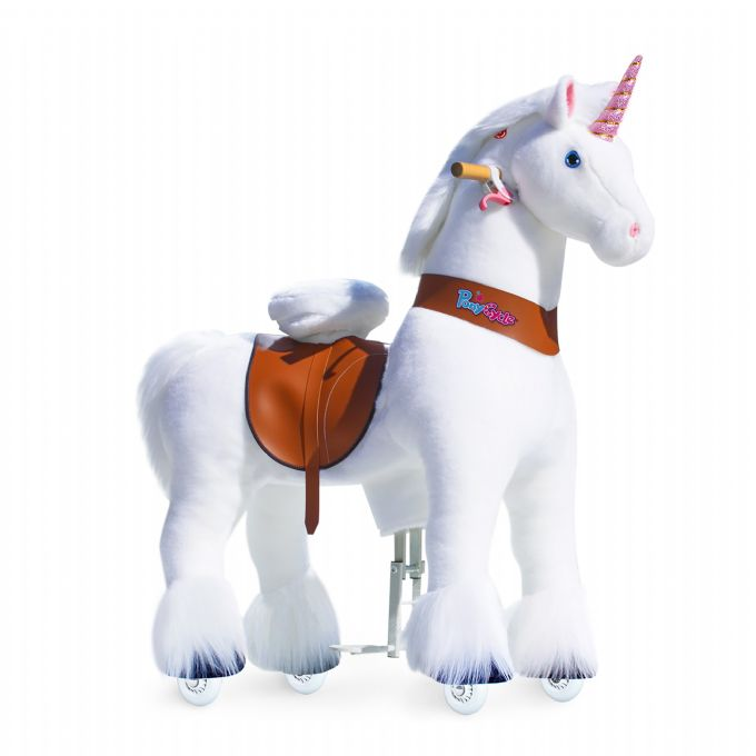 Ride-on hest Hvid Enhj�rning version 1