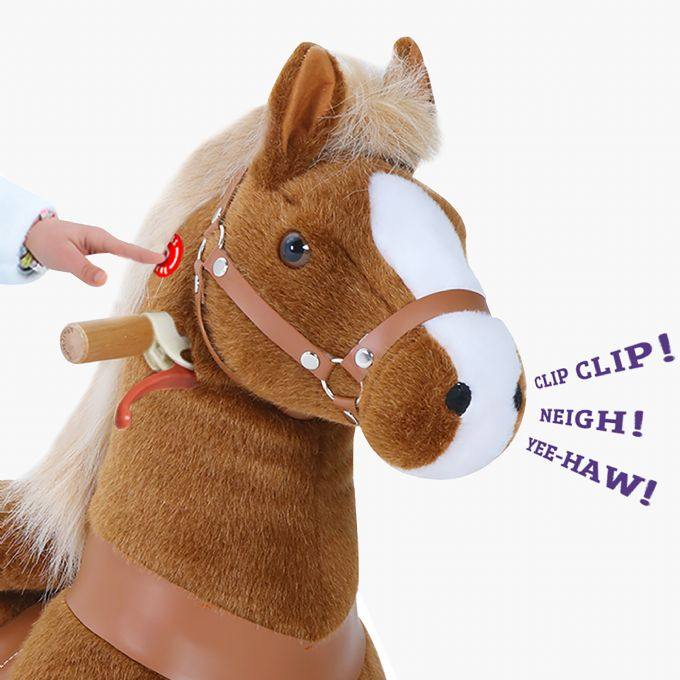 Ride-on Brun hest med hvid hove version 4
