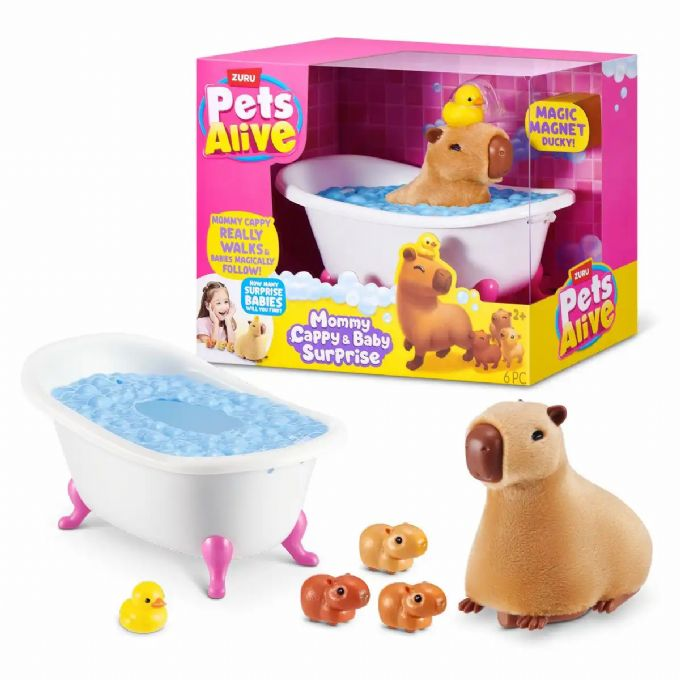 Pets Alive Mama Capybara med babyer version 1