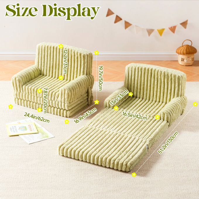 B�rnesofa - st�vet gr�n version 9