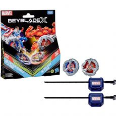 Beyblade X Marvel Hulk & Captain America