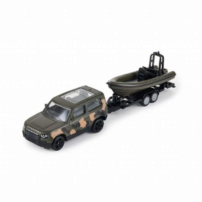 SIKU Land Rover Defender med båt 1:55 version 1