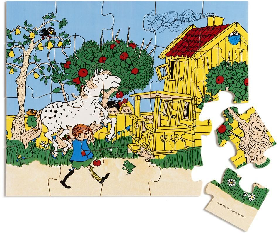 Pippi Træpuslespil, 20 Brikker