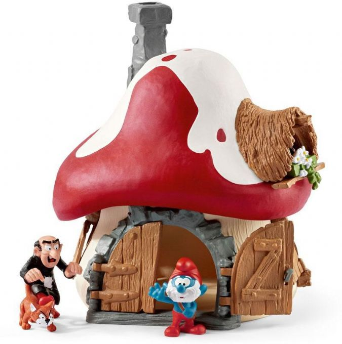 Smurf house with 2 figures version 4