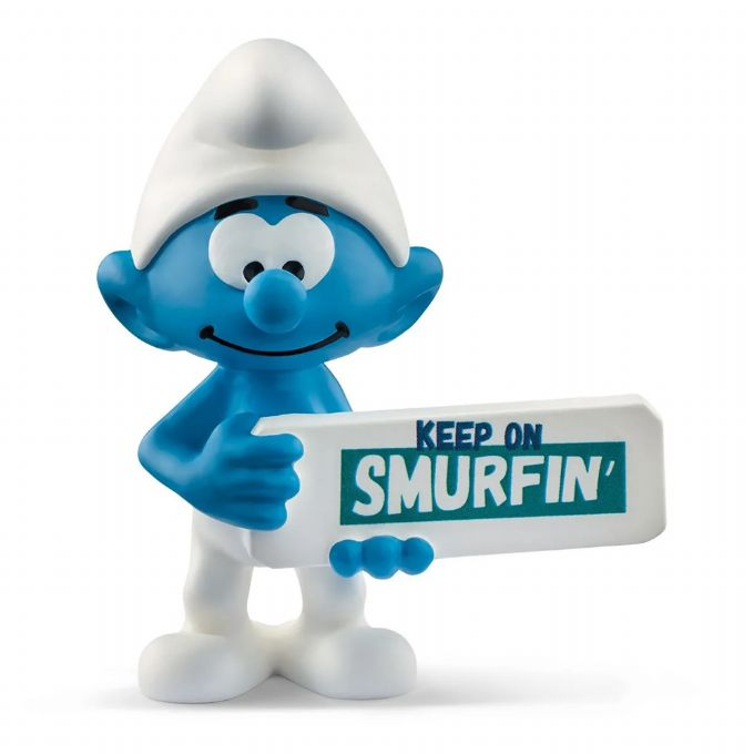 Smurf with sign version 1