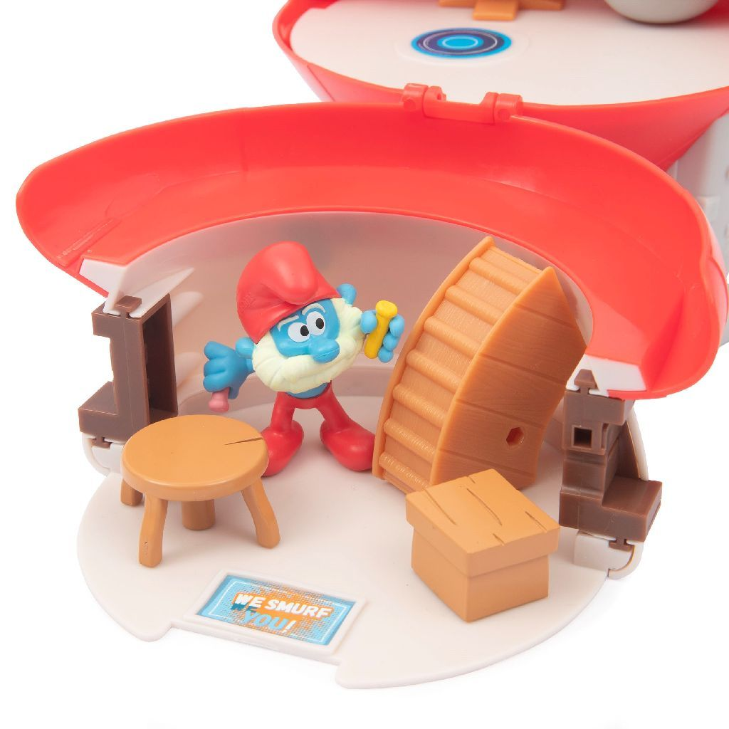 Famosa Schlümpfe Pilzhaus Mit Figur — Überraschungs-Spielzeug, 5,5 Cm, Ab 3 Jahren