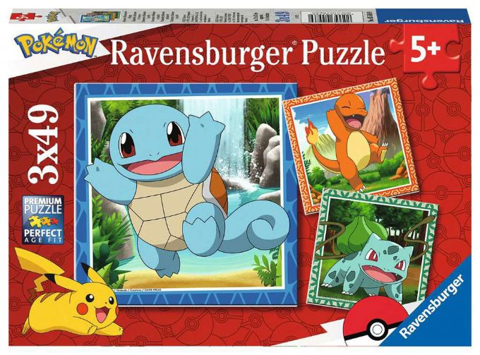 Se Pokémon Puslespil - 3x49 Brikker - Ravensburger hos Eurotoys
