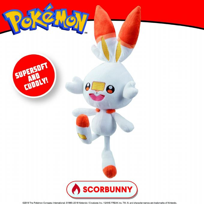 Pokemon Scorbunny Gosedjur 20cm  version 2