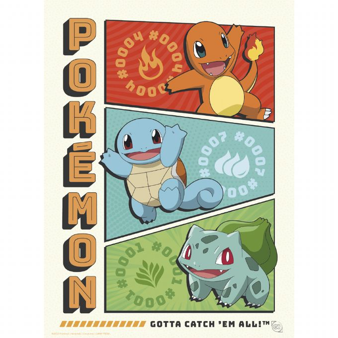 Pokemon Poster sett 9 stk 21x29,7 cm version 2