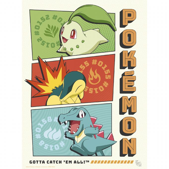 Pokemon Poster sett 9 stk 21x29,7 cm version 3