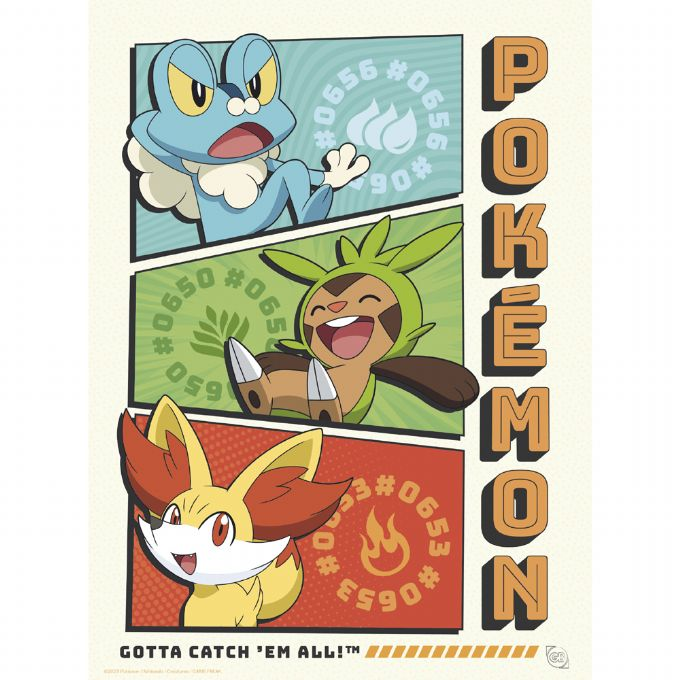 Pokemon Poster sett 9 stk 21x29,7 cm version 7