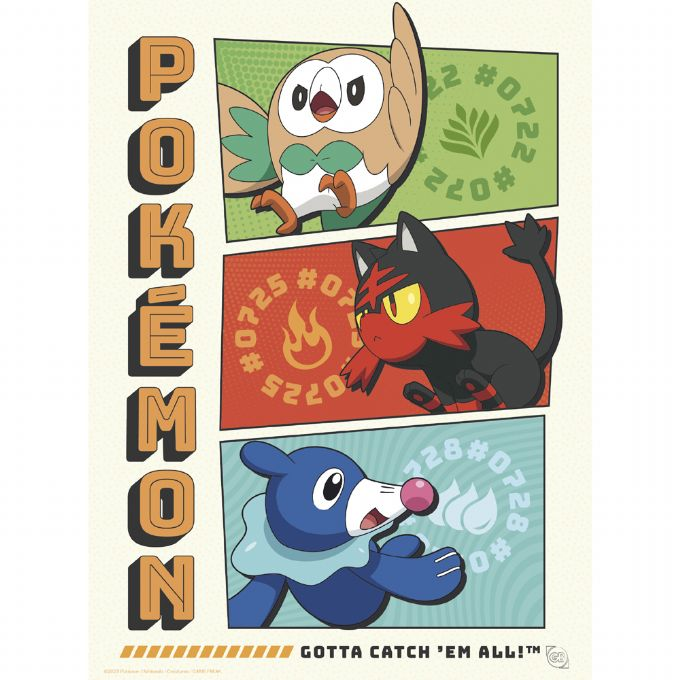 Pokemon Poster sett 9 stk 21x29,7 cm version 8