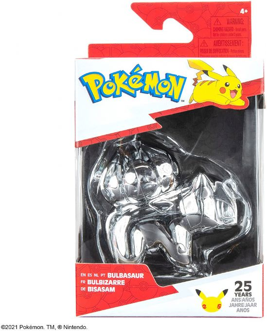 Pokemon Bulbasaur Silberfigur version 2